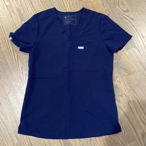 Navy Figs Scrub Top